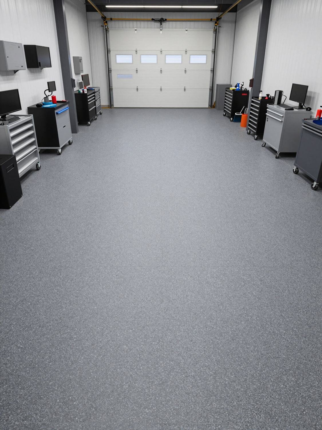 Flake epoxy garage floors