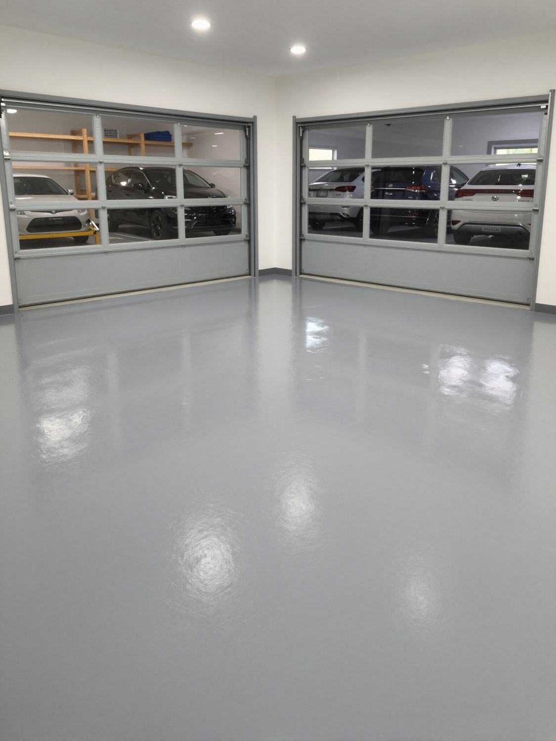 Flake epoxy garage floors